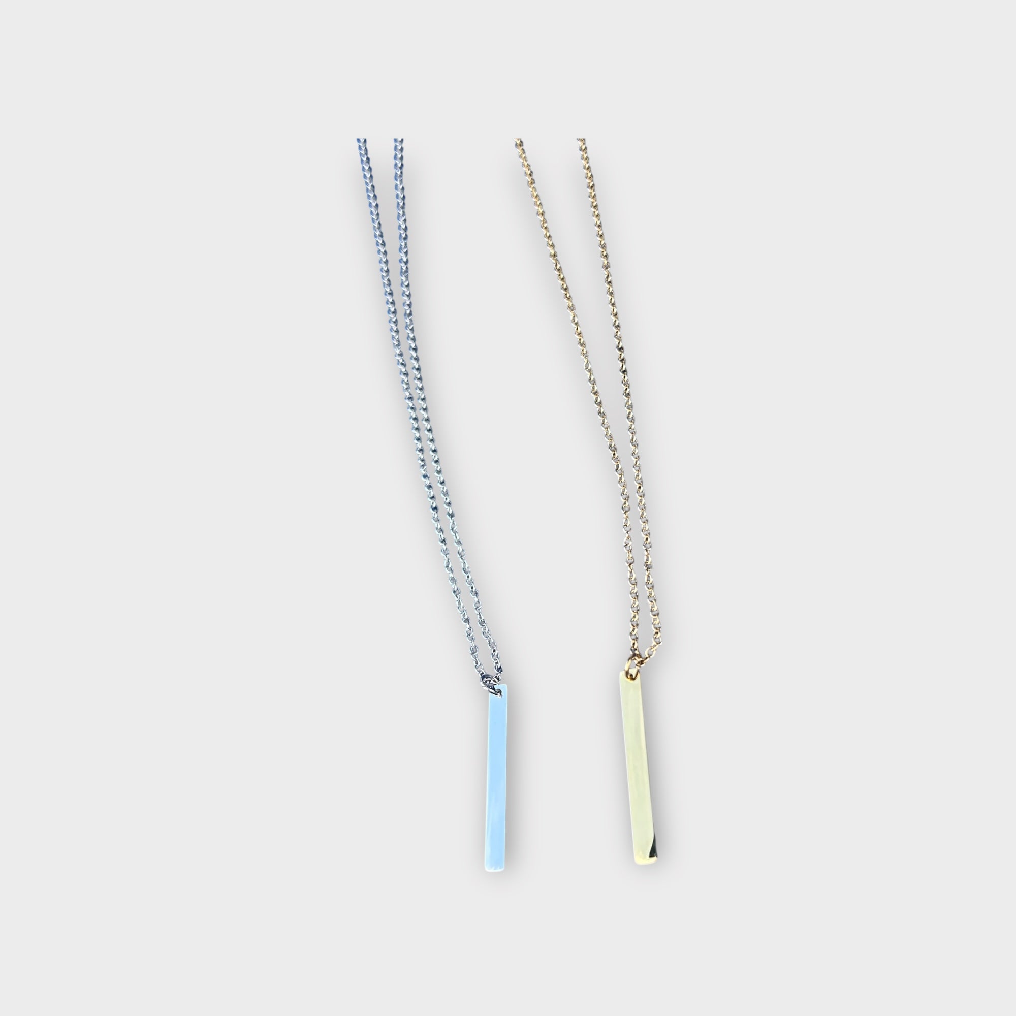 Flat Vertical Bar Necklace