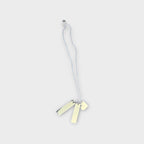 Double Rectangle & Heart Charm Necklace