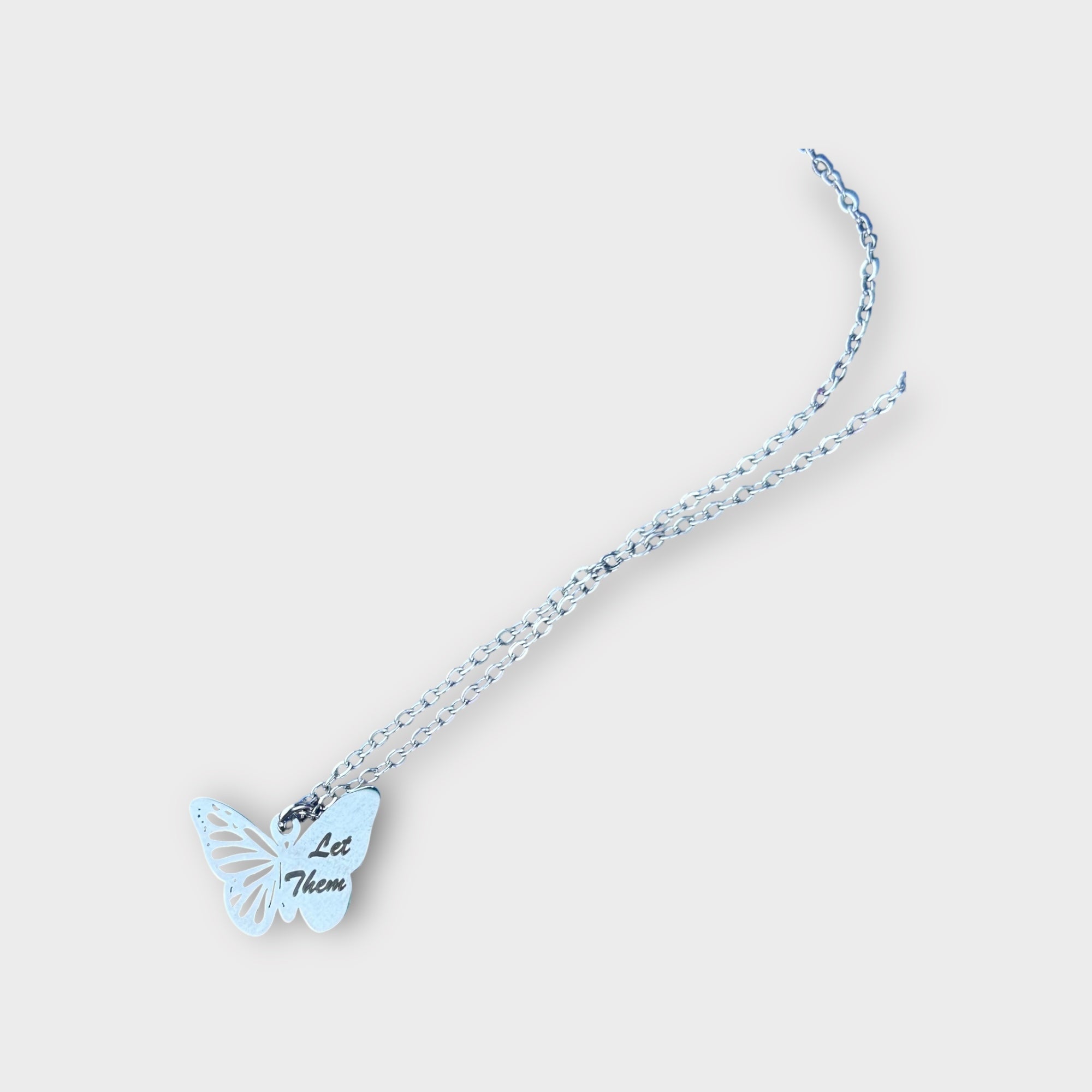Engraved Butterfly Necklace