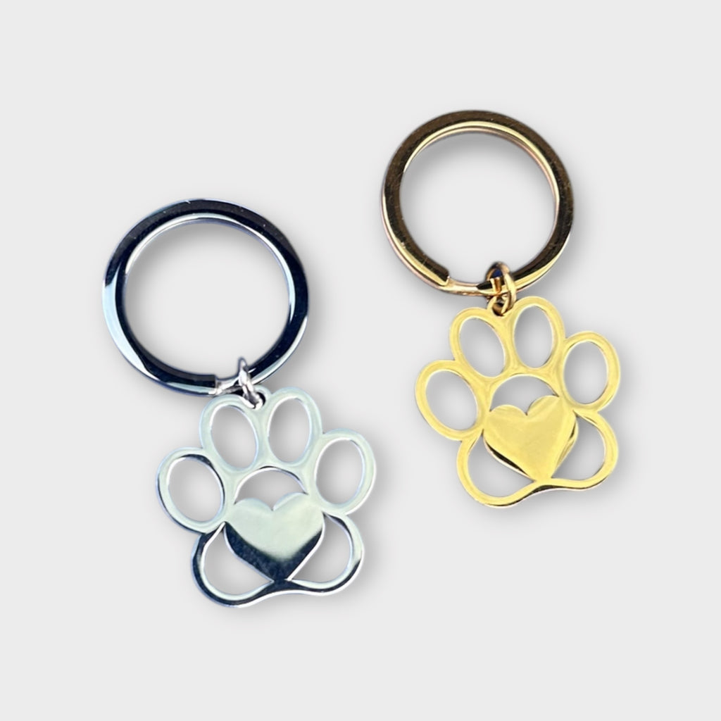 Paw Print Keychain