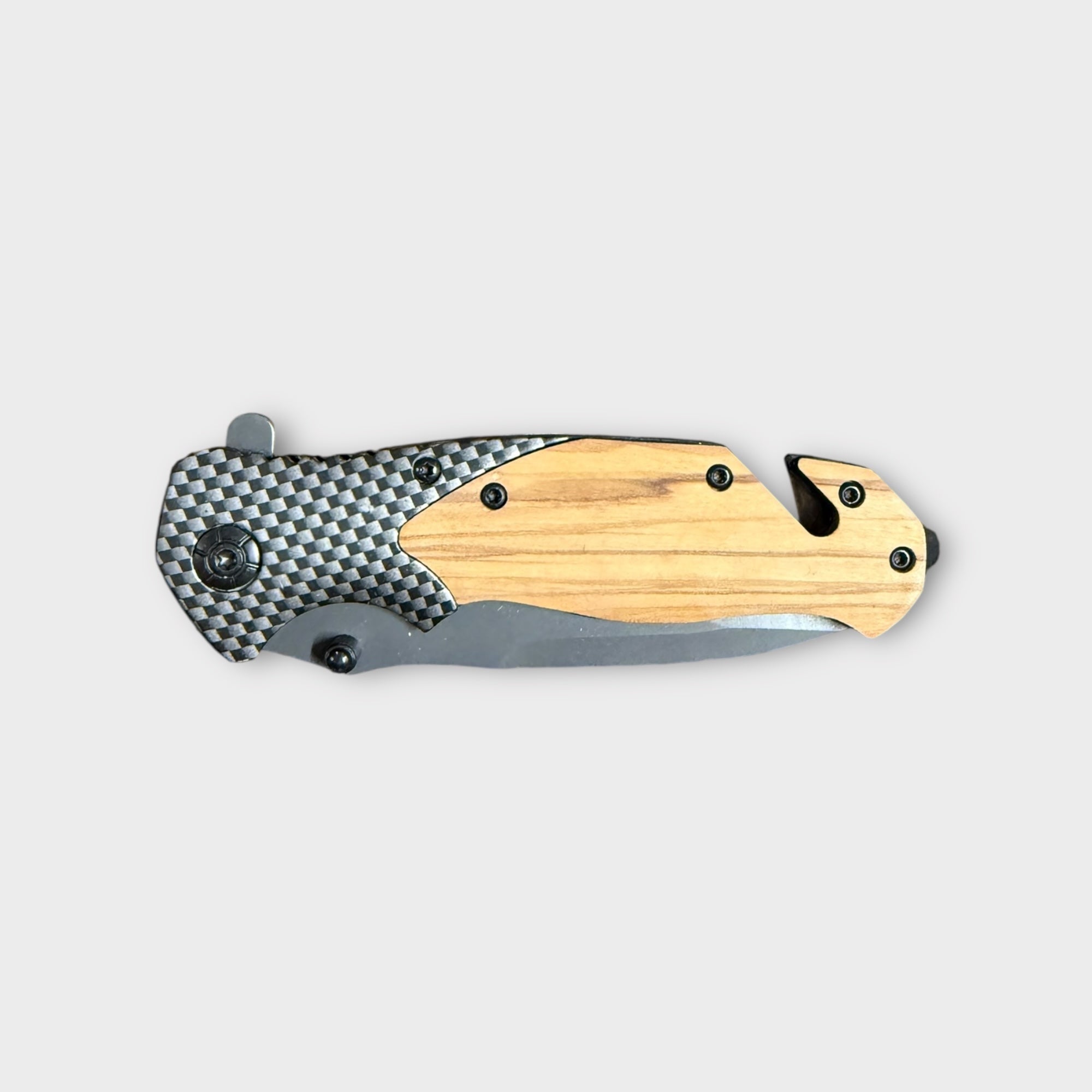 Tactical Folding Knife with Belt Cutter
