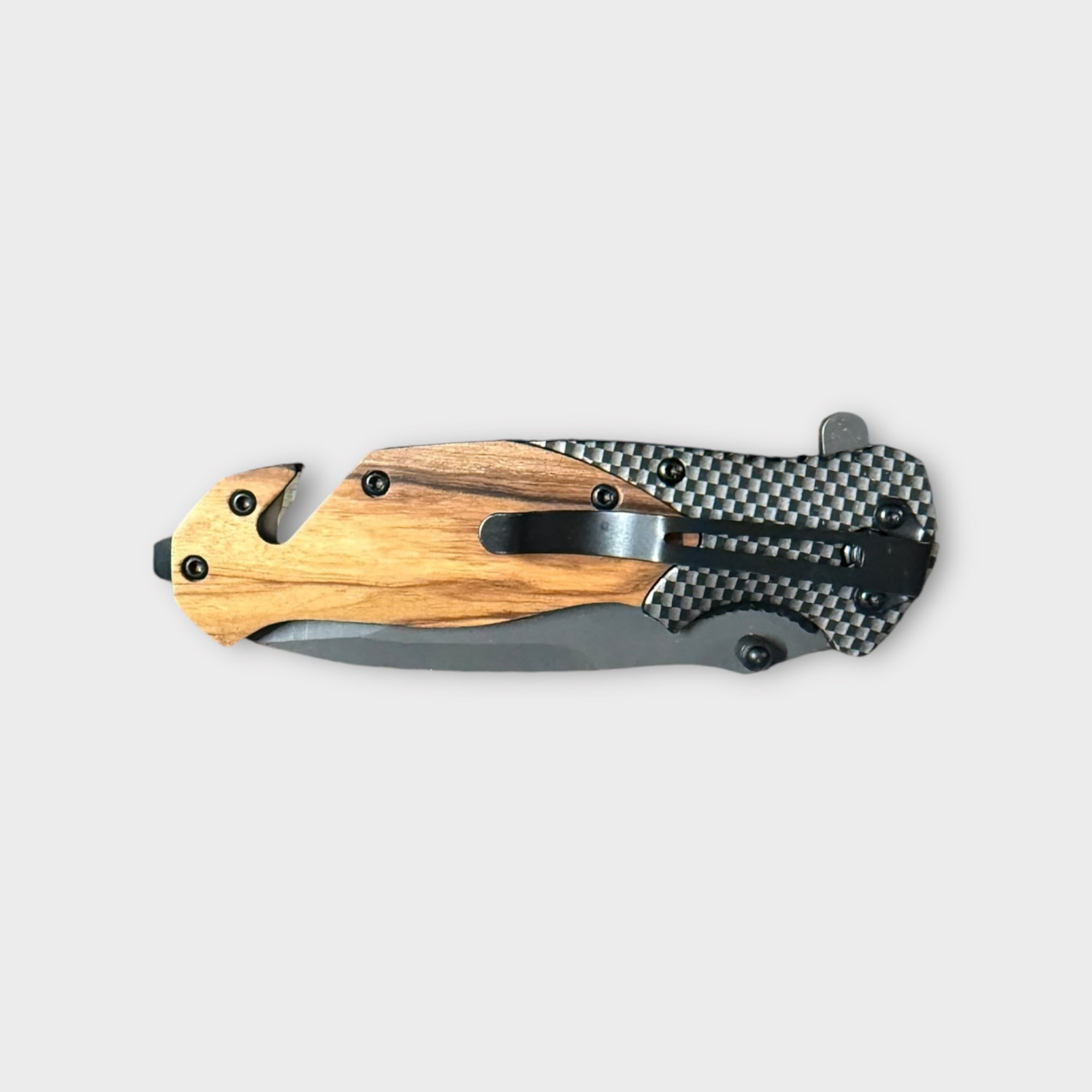 Tactical Folding Knife with Belt Cutter