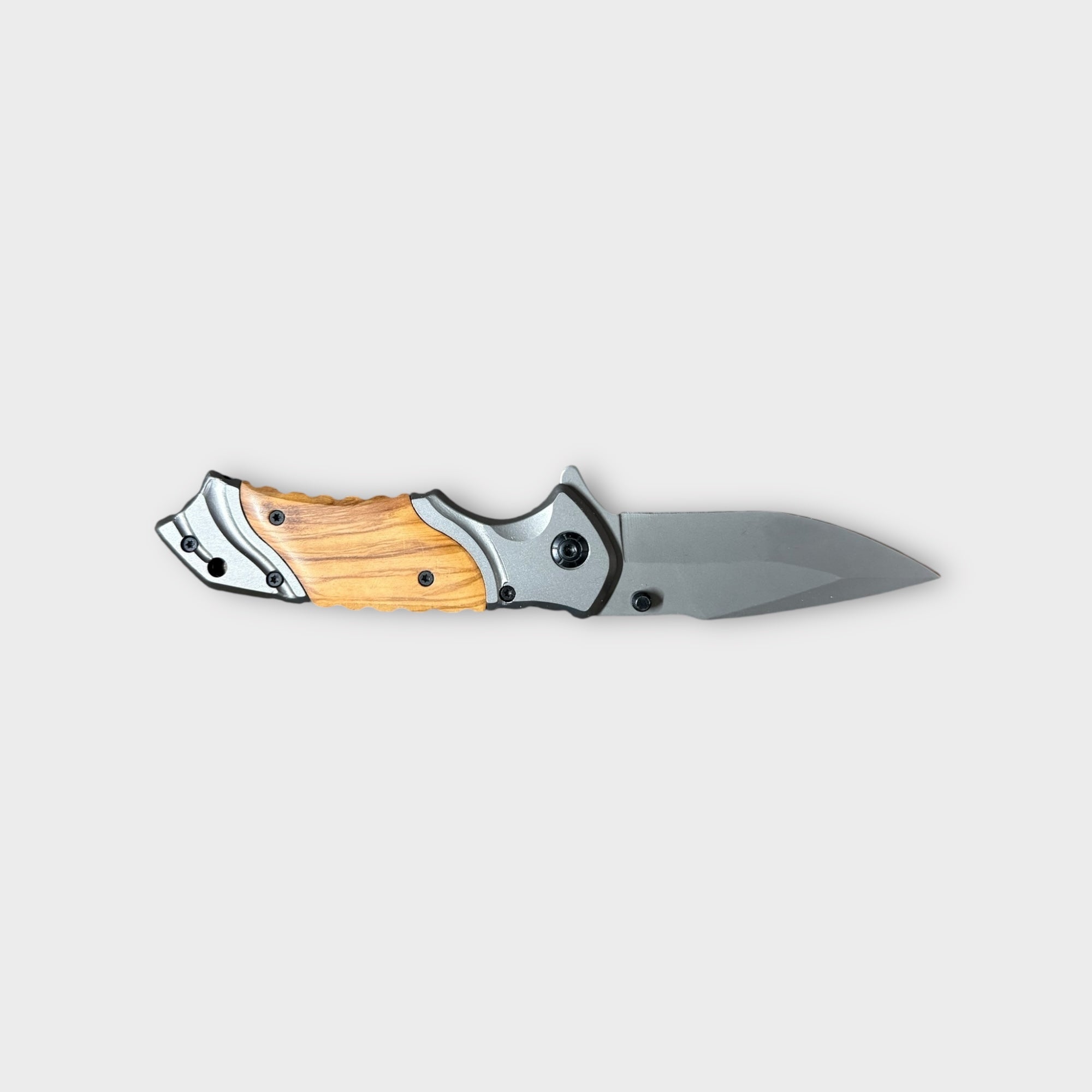 Rugged Wood + Metal Folding Knife