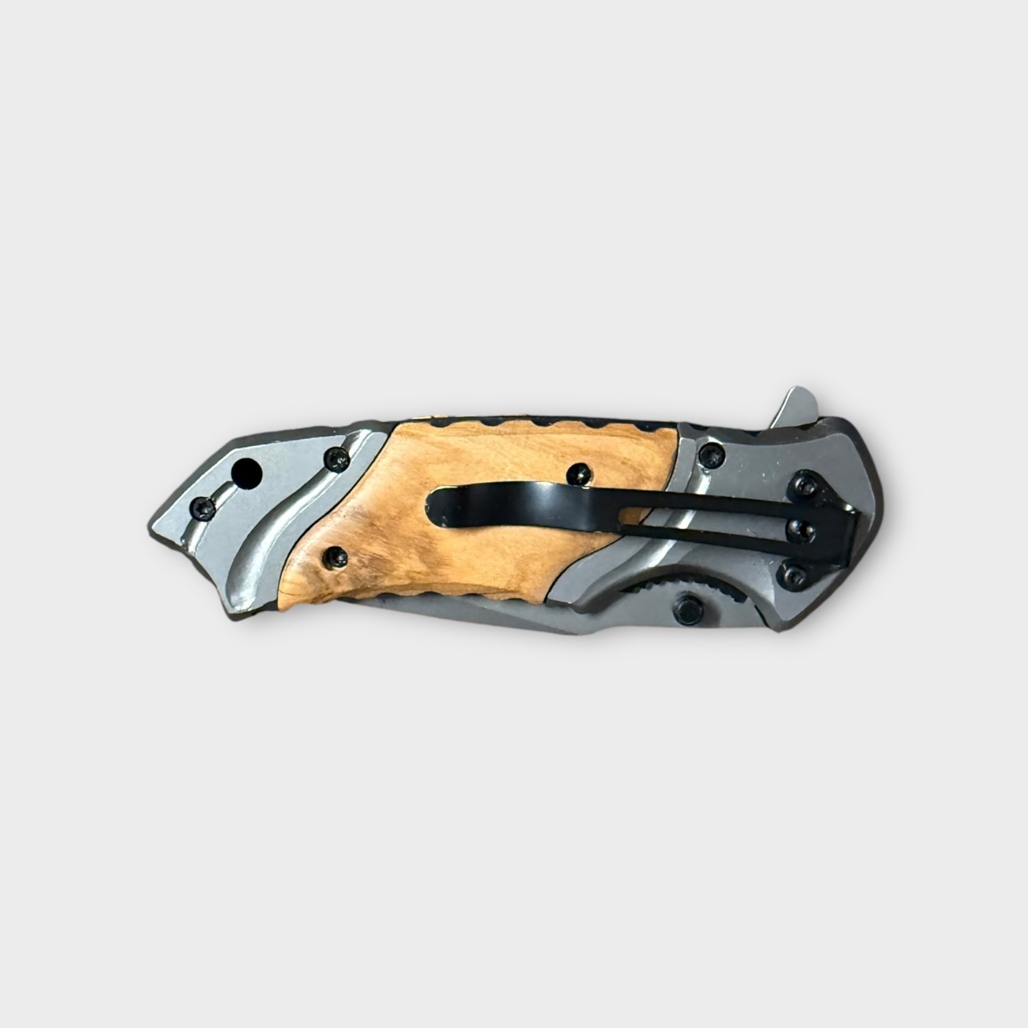 Rugged Wood + Metal Folding Knife