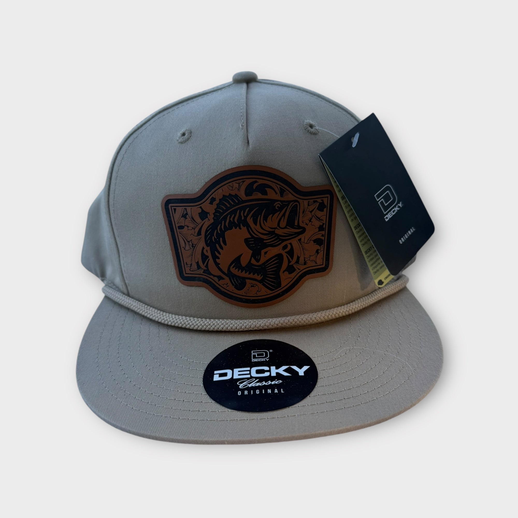 Tan Rope Hat wtih Bass Patch
