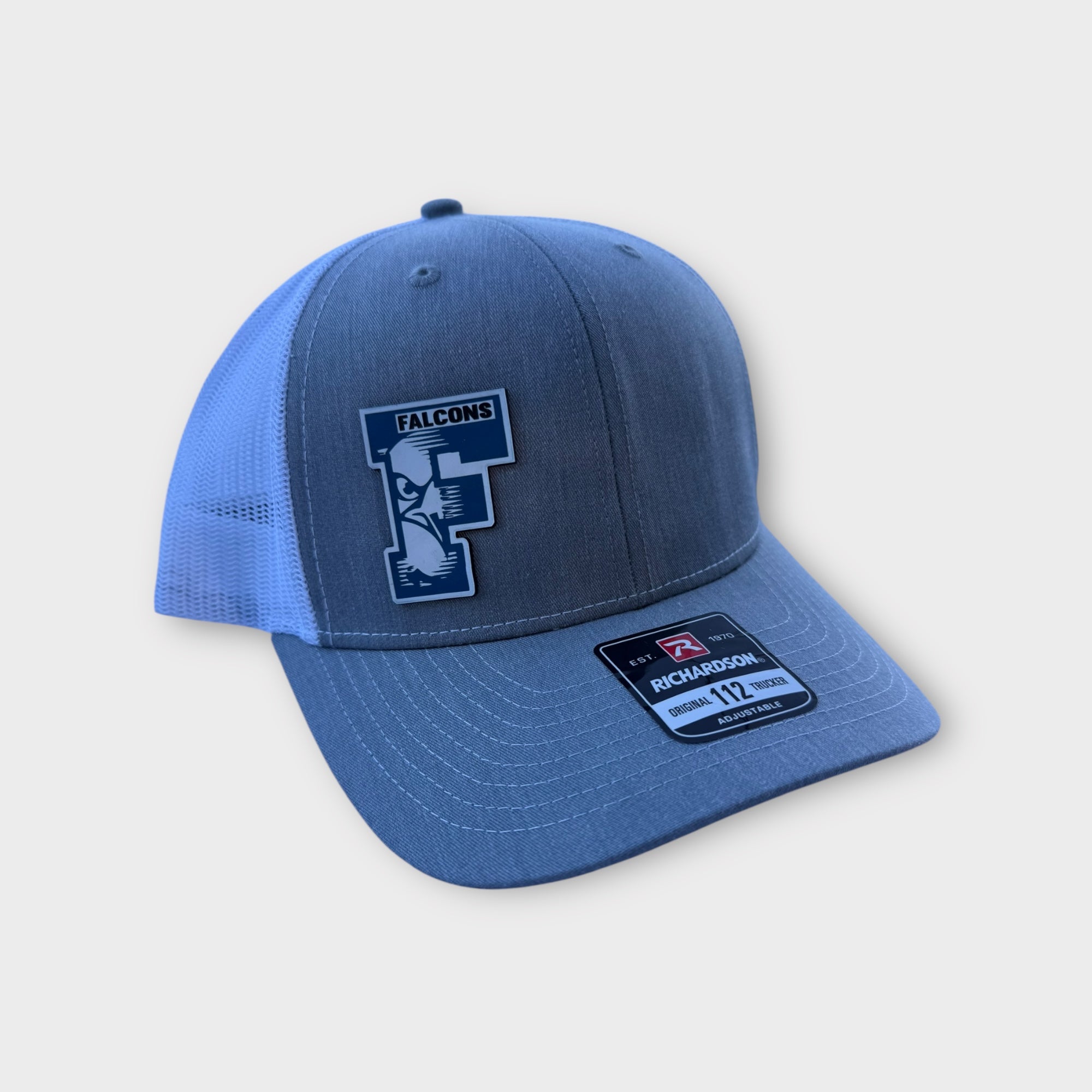Gray hat with Acrylic Falcons Patch