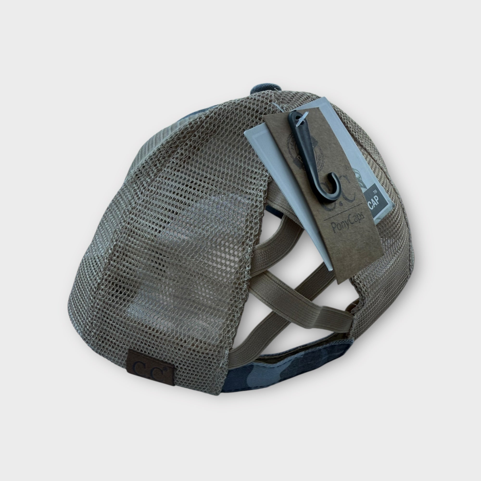 Criss Cross hat with Deer Patch