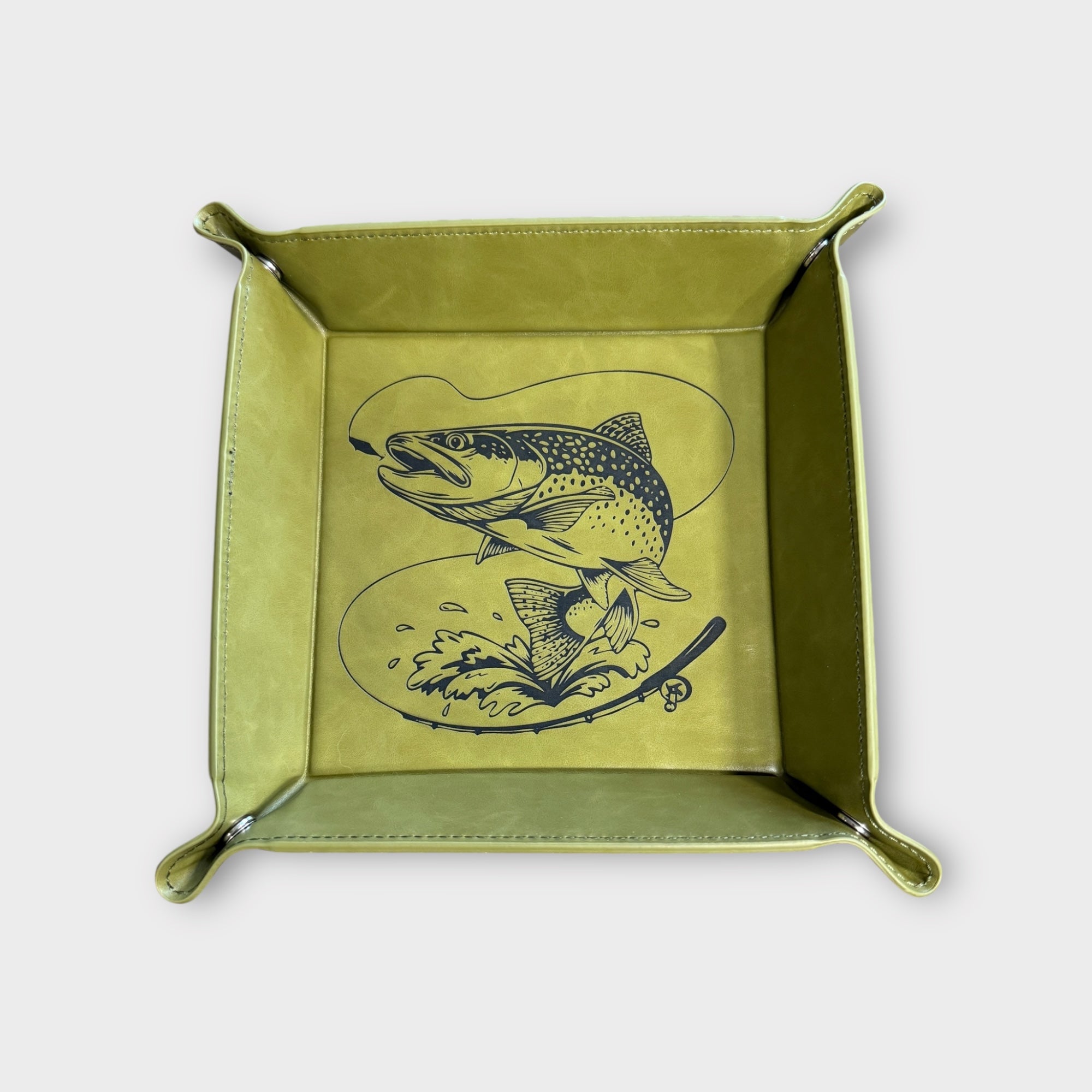 Fishing Leather Tray