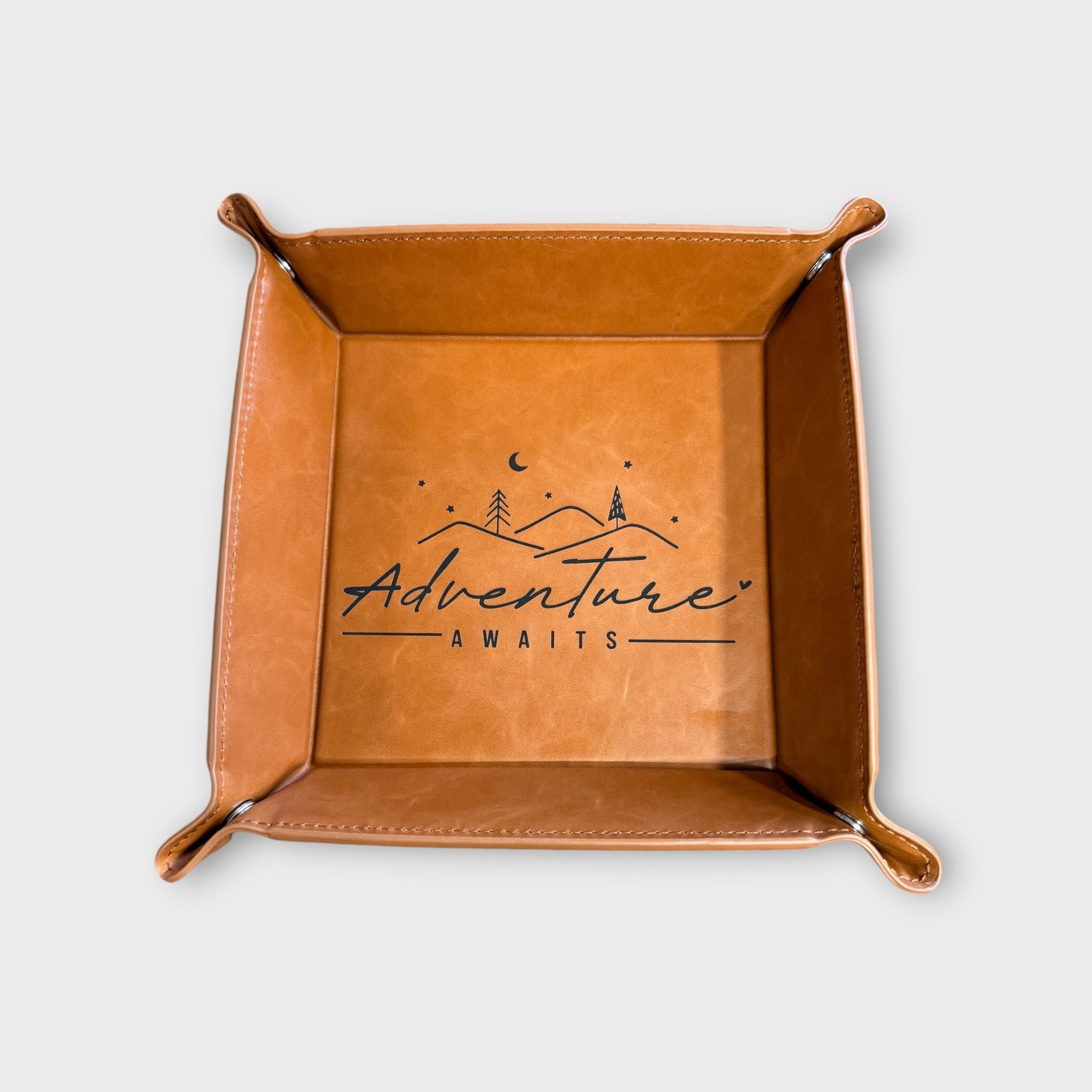 Adventure Awaits Leather Tray