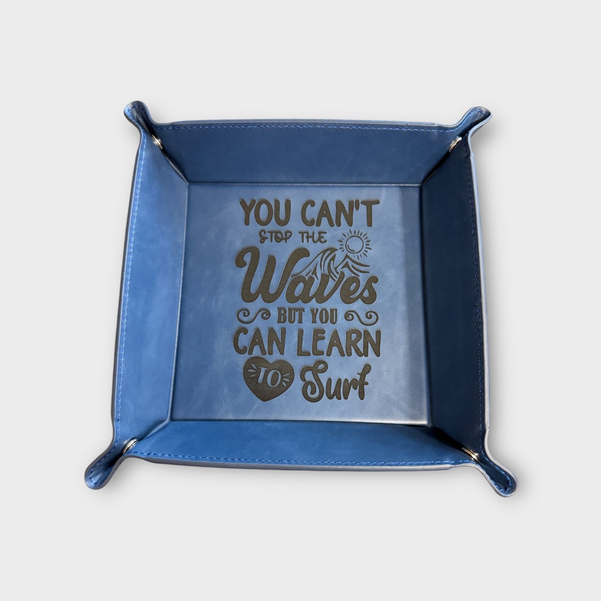 Water Themed Leather Tray