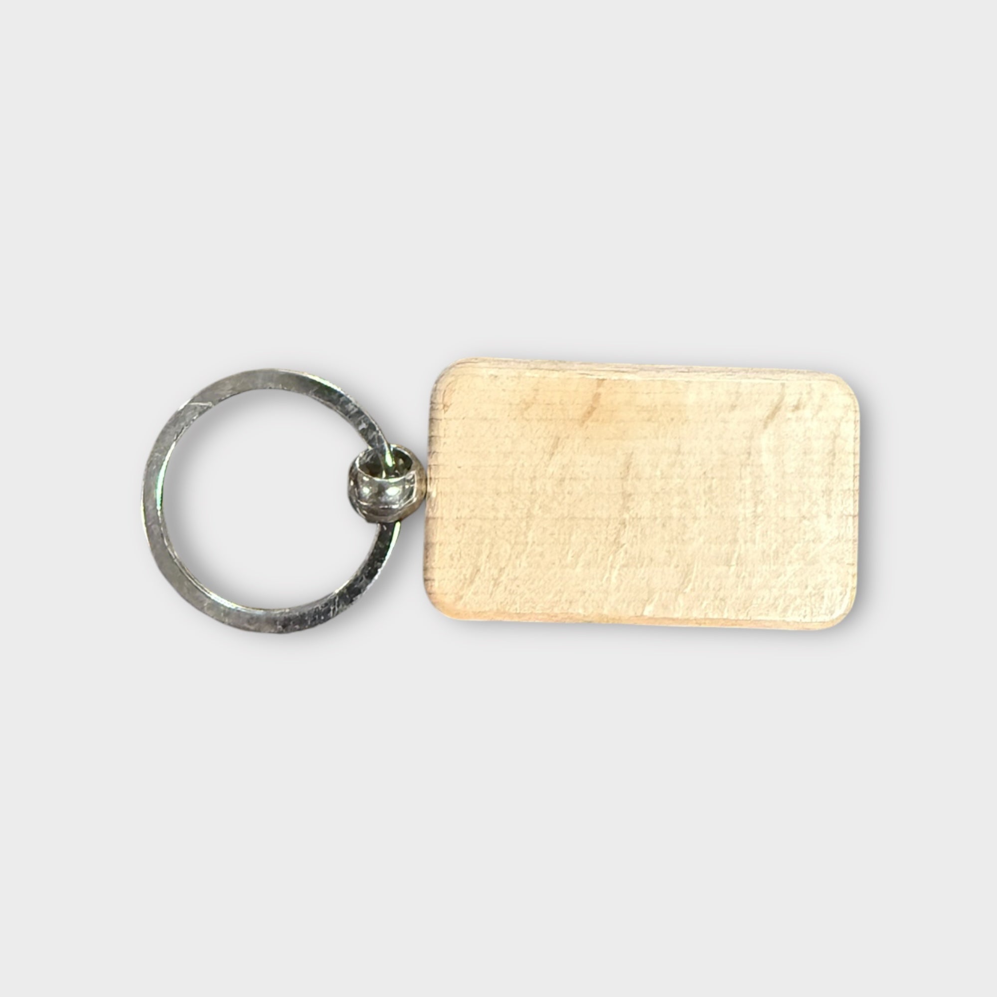 Rectangle Wood Keychain