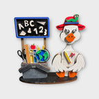 Interchangeable Wooden Goose Shelf Sitter – Back to School Edition