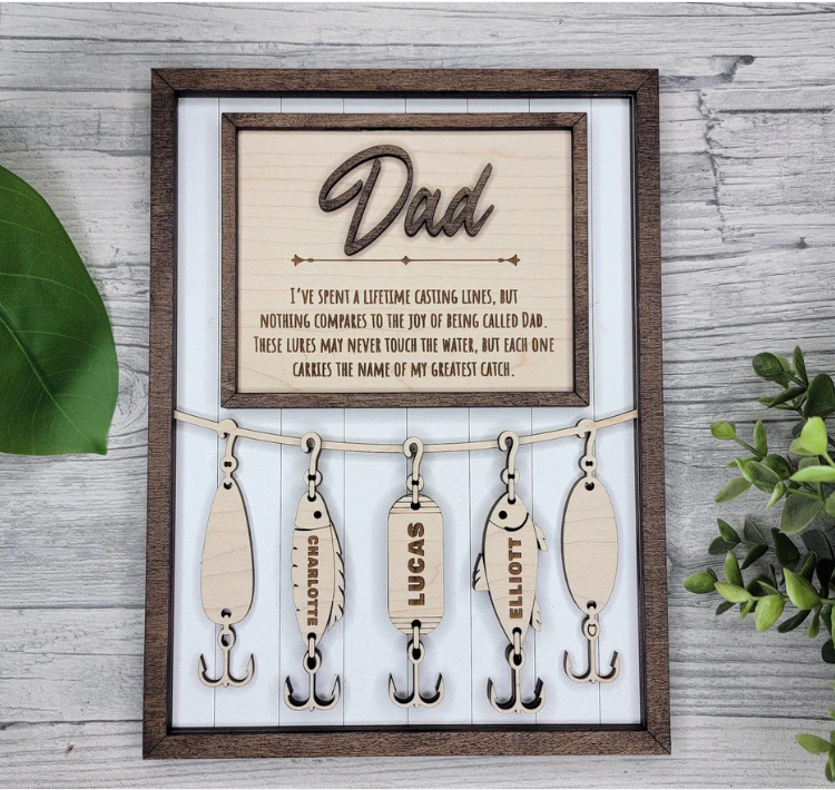 Fishing Lure Dad Sign