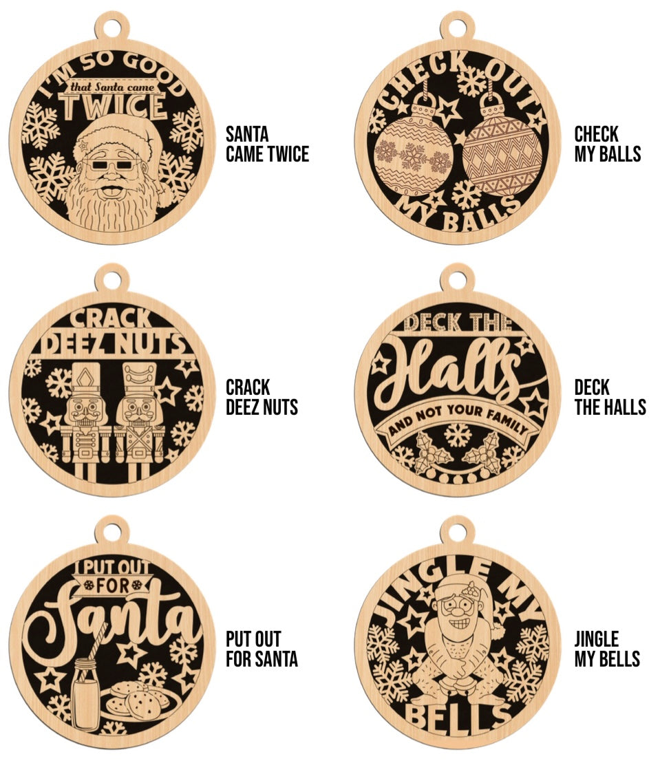 Naughty But Nice Ornaments
