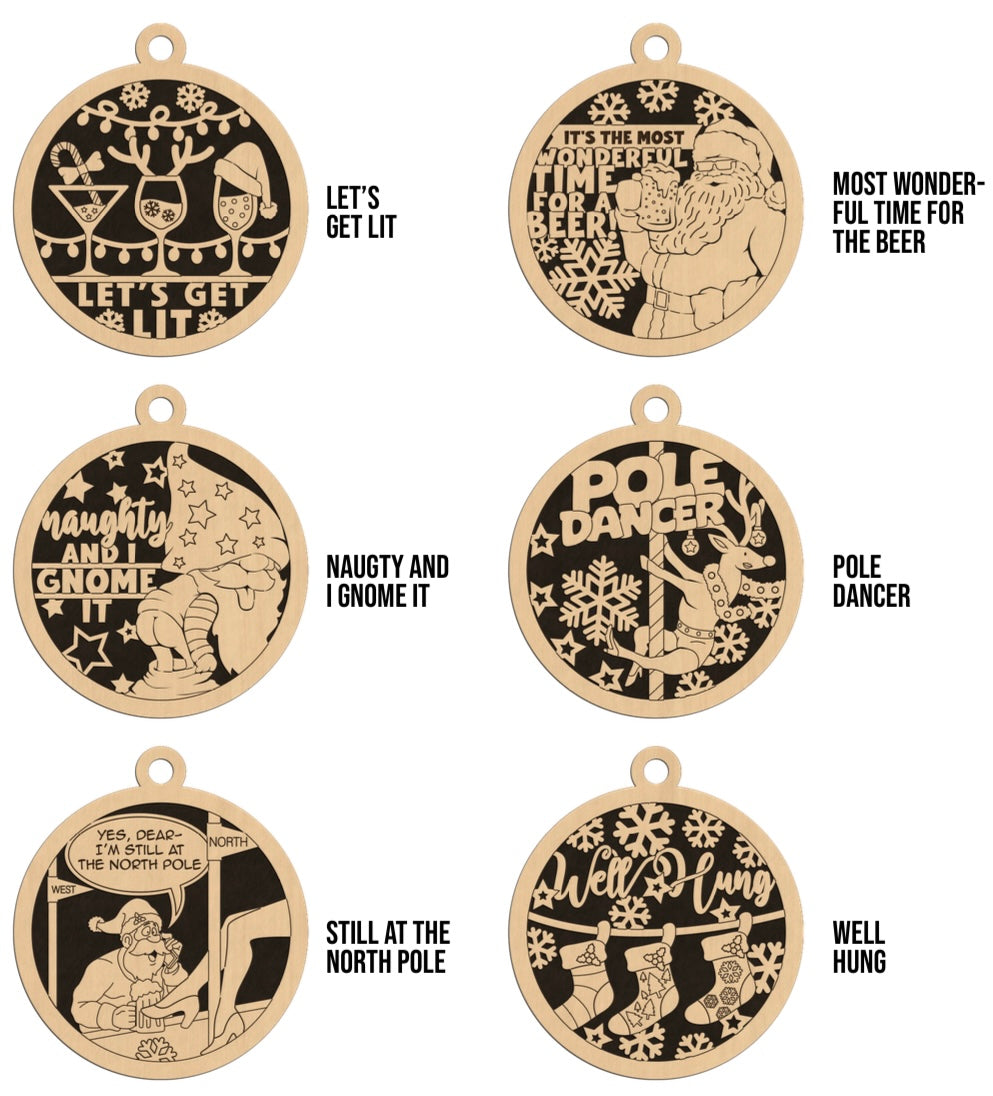 Naughty But Nice Ornaments