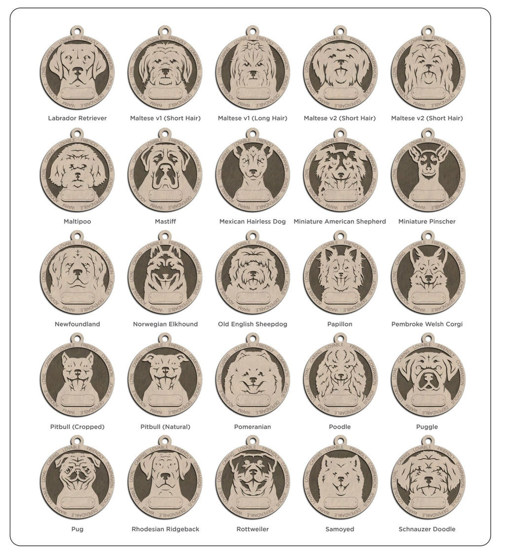 Dog Breed Ornament