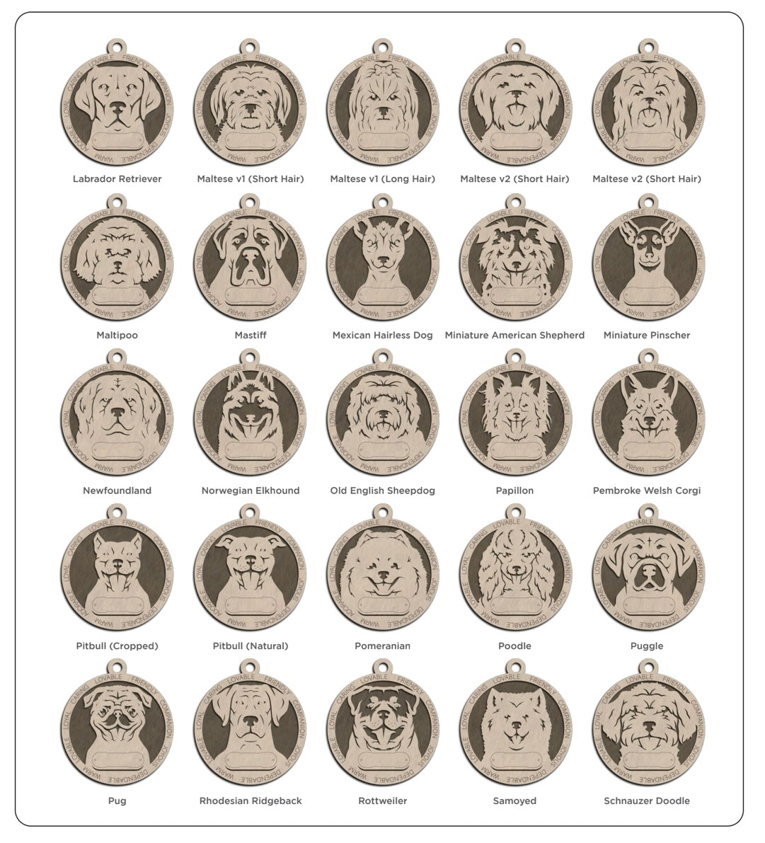 Dog Breed Ornament