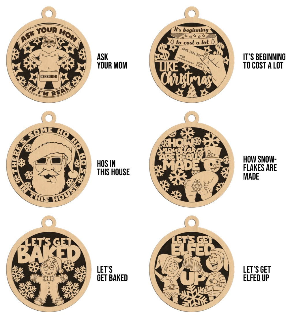 Naughty But Nice Ornaments