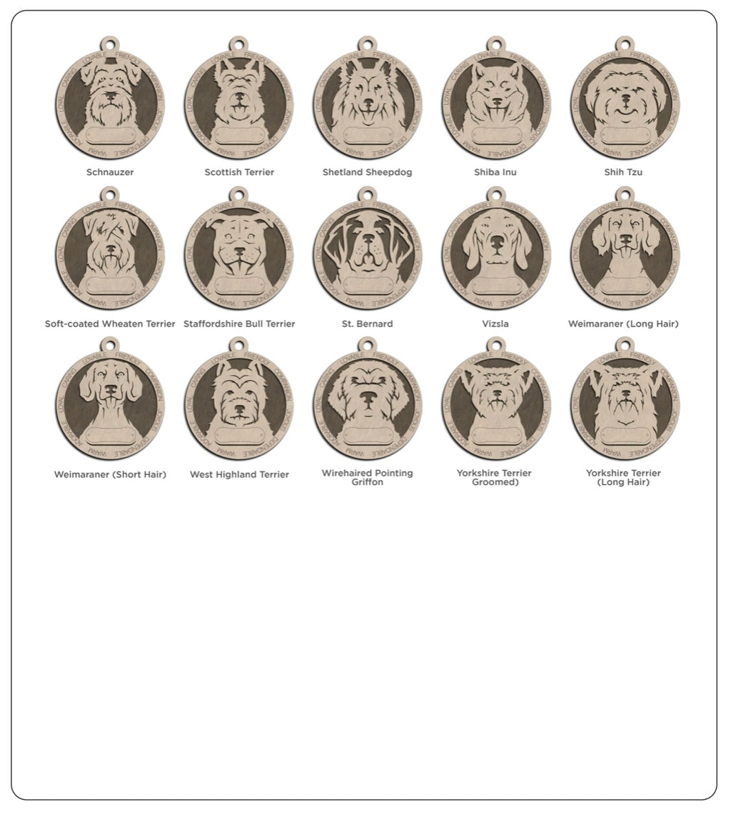 Dog Breed Ornament