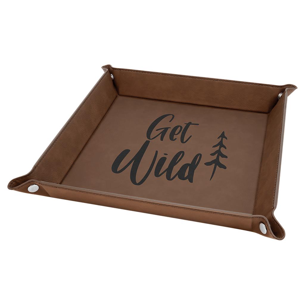 Large Leather Snap Tray