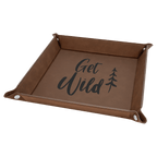 Large Leather Snap Tray
