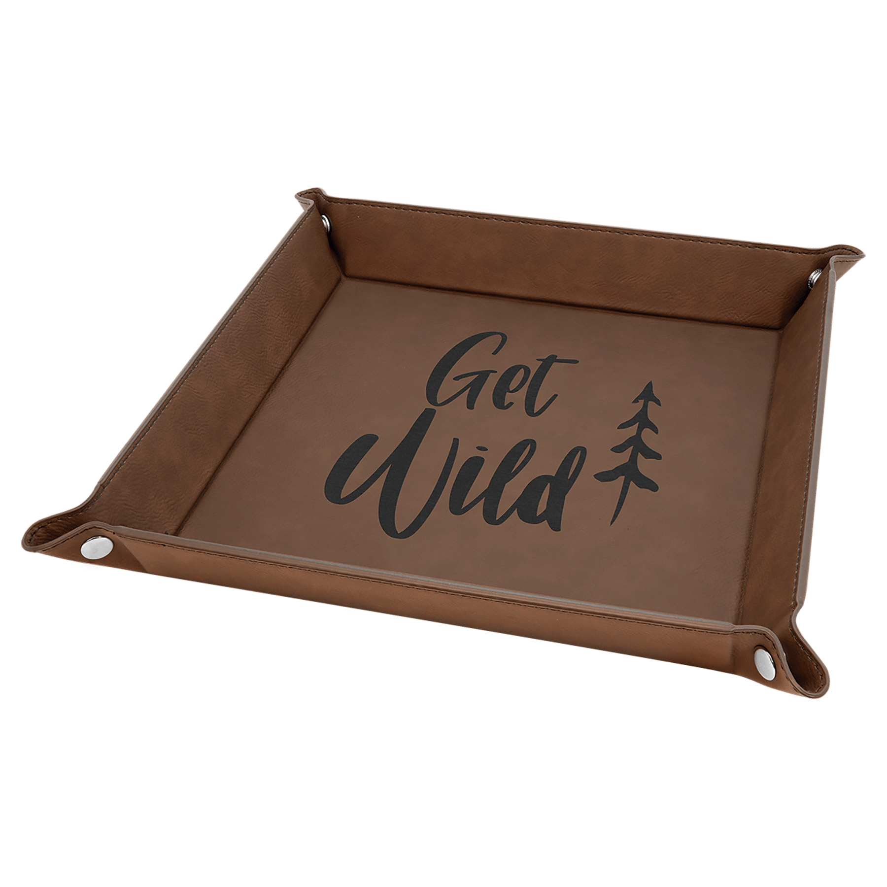 Large Leather Snap Tray