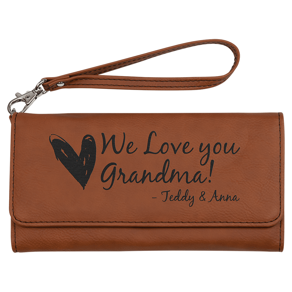 Leatherette Wallet with Strap