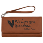 Leatherette Wallet with Strap