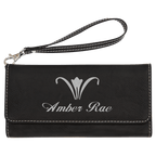 Leatherette Wallet with Strap