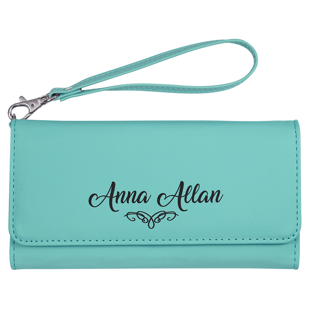 Leatherette Wallet with Strap