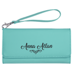 Leatherette Wallet with Strap