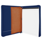 Blue Zippered Portfolio