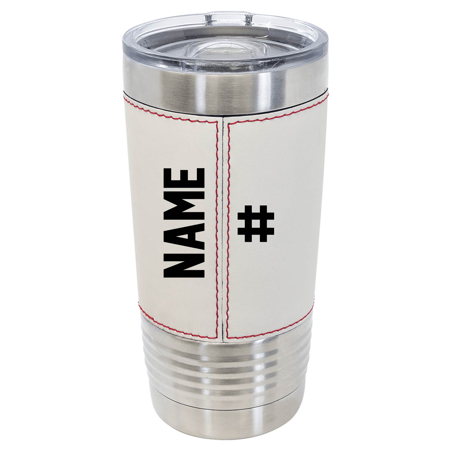 Leather Baseball Tumbler