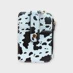 Cow Print Zippered ID Wallet