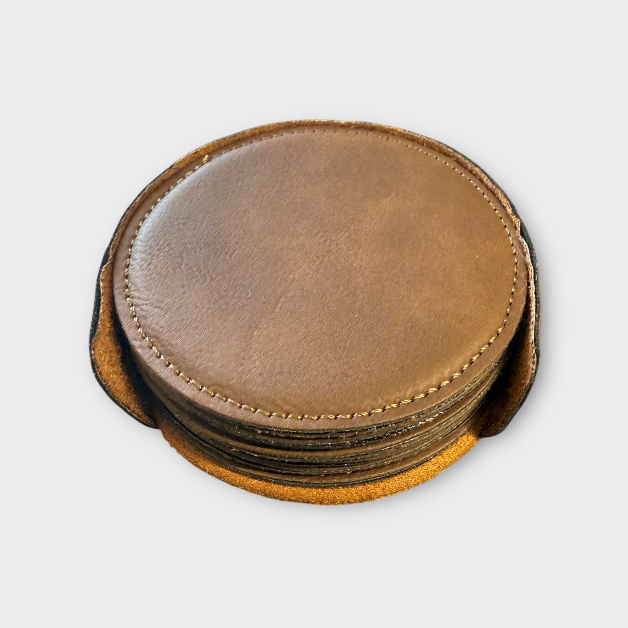 Leatherette Coaster Set