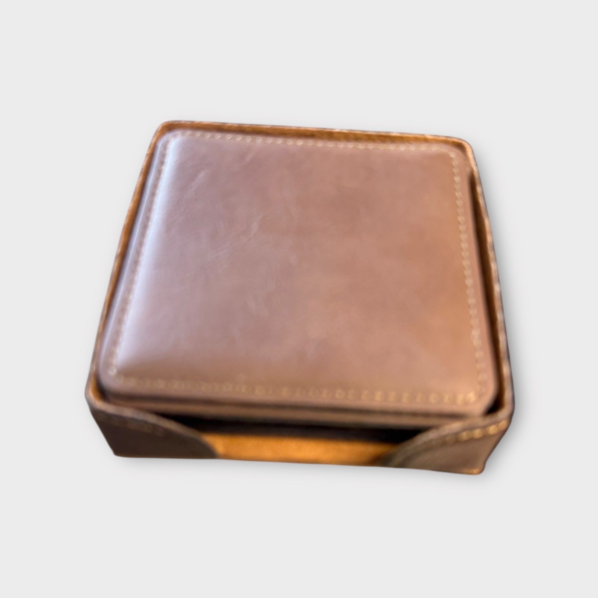 Leatherette Coaster Set