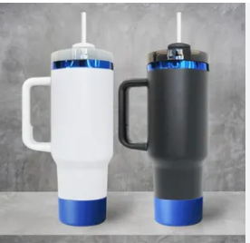 Custom Designed - 40 oz with blue base and silicone boot