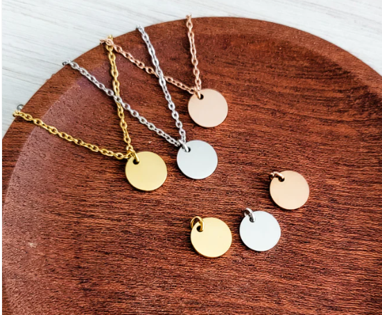 Petite Circle Charm Necklace