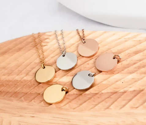 15mm Circle Charm Necklace