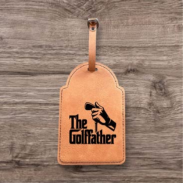 Brown Leather Golf Tee Holder