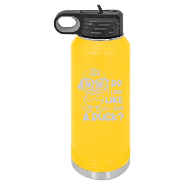Custom Designed - 20 oz Yellow Water Bottle