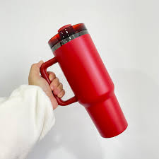 Custom Designed - 40 oz Red Mug with Black Base