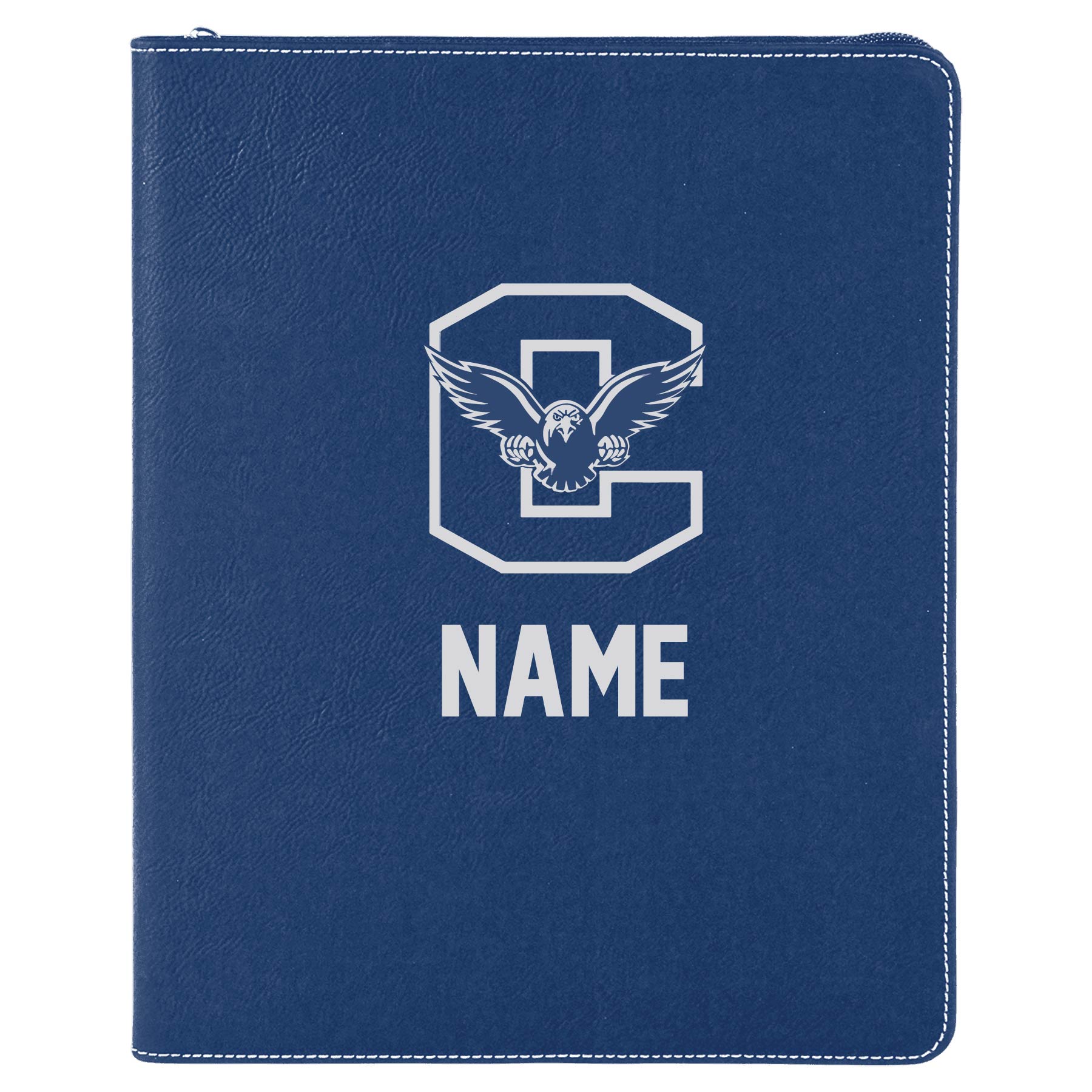 Blue Zippered Portfolio