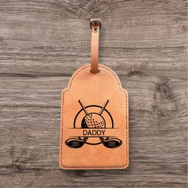 Brown Leather Golf Tee Holder