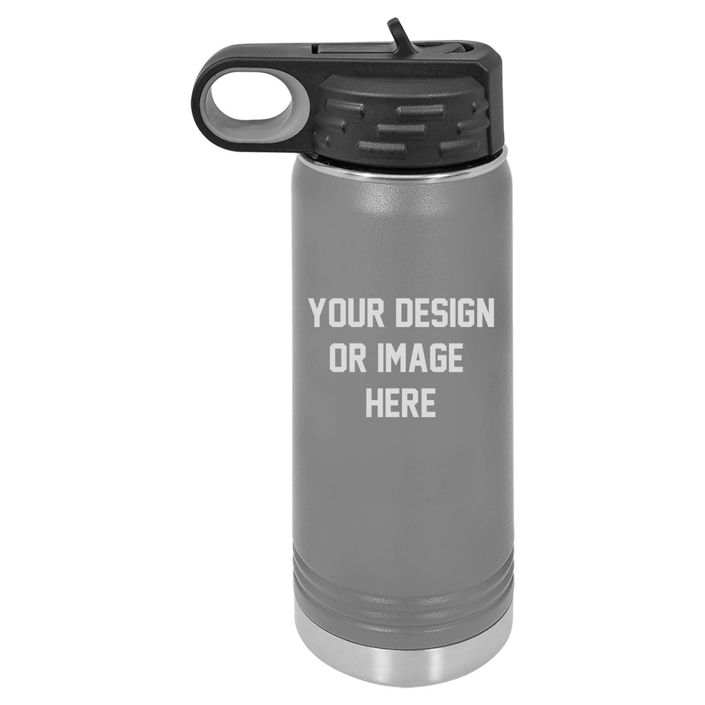 Custom Designed - 20 oz Water Bottle- various colors