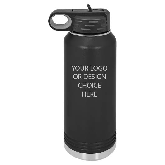 32 oz Blue or Black Water Bottle
